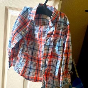 Light blue and pink/peach flannel patterns. Your little boy will rock